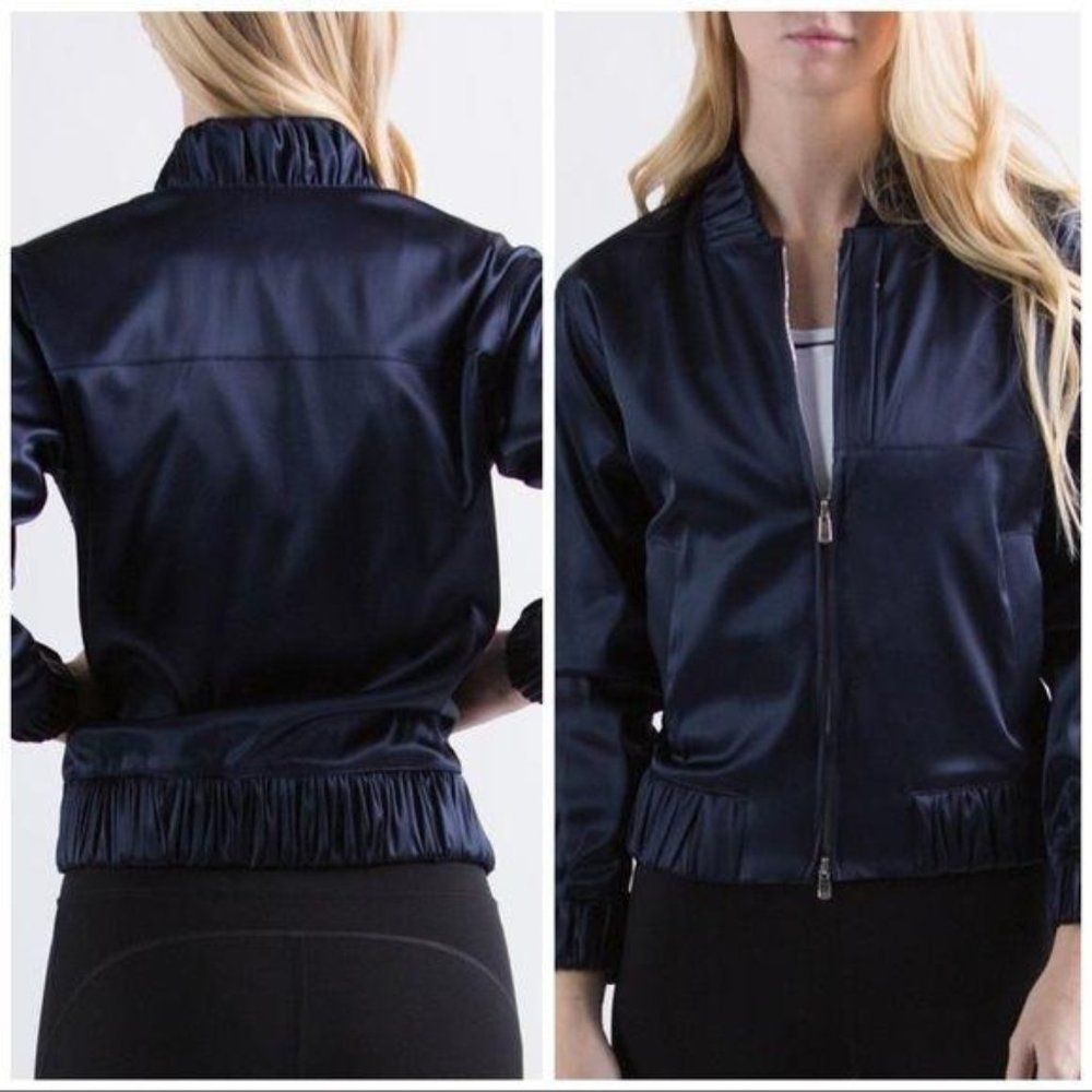 APL Athletic Propulsion Lab Women’s the Perfect Bomber Jacket Navy Small NWT - Picture 1 of 13